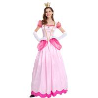 Polyester Costume de princesse de femmes accessoires capillaires & Gant Rose pièce