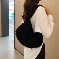 Cotton Pleat Shoulder Bag durable & large capacity Solid PC