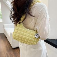 Cotton Pleat Shoulder Bag durable & large capacity Solid PC