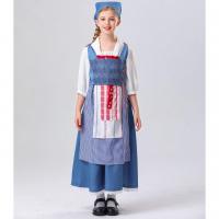 Polyester Children Maid Set Afgedrukt Plaid blauw en wit Instellen