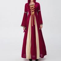 Polyester Mittelalter Kleid, Rot,  Stück