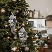 Aleación de zinc Árbol de Navidad colgando de la decoración,  trozo