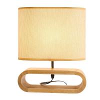 Cloth & Solid Wood adjustable light intensity Table Lamp different power plug style for choose PC
