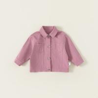 Cotton Girl Coat & loose patchwork Solid pink PC