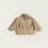 Polyester Boy Coat & loose patchwork Solid PC