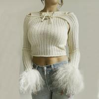 Polyester Women Casual Set midriff-baring & two piece cover up & tank top knitted Others Set