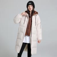 Polyester Women Parkas mid-long style & slimming & thicken & thermal patchwork PC