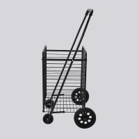 Iron foldable Shopping Trolley durable & large capacity & portable black PC