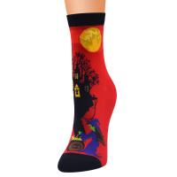 Cotton Short Tube Socks Halloween Design jacquard : Pair