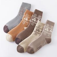 Wool Women Ankle Sock thicken & thermal knitted mixed pattern : Pair