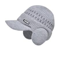 Acrylic Ear Protection Knitted Hat thermal & for men knitted Solid : PC