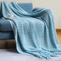 Acrylic Tassels Blanket & thermal knitted PC