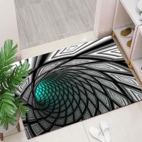 Crystal Velvet 3D Visual Impact & Absorbent Floor Mat & anti-skidding printed PC