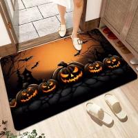 Diatomite Absorbent Floor Mat Halloween Design & anti-skidding printed PC