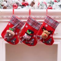 Doek Kerstdecoratie sokken verschillende kleur en patroon naar keuze stuk