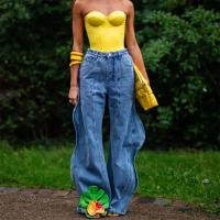 Algodón Mujer Jeans, labor de retazos, Otros, azul,  trozo