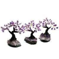 Amethyst & Brass & Iron Rich Tree Decoration for home decoration mixed colors PC