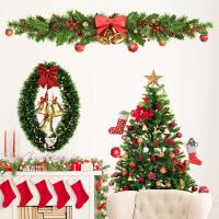 PVC Christmas Wall Stickers christmas design & four piece & waterproof Set