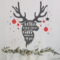 PVC Christmas Wall Stickers christmas design & four piece & waterproof Set