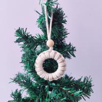 Katoenen draad & Hout Kerstboom hangende Decoratie Weven stuk