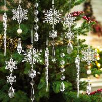 Acrílico Árbol de Navidad colgando de la decoración, 10PCs/Conjunto,  Conjunto