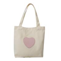 Canvas easy cleaning Shoulder Bag durable & large capacity heart pattern PC