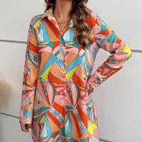 Polyester Straight Shirt Dress slimming & loose printed PC