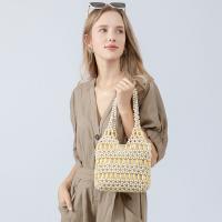 Wooden Beads & Polyester Cotton Easy Matching Shoulder Bag large capacity PC