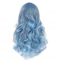 High Temperature Fiber mid-long hair & Wavy Wig Can NOT perm or dye blue PC