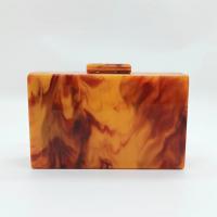 Acrylic hard-surface & Easy Matching Clutch Bag Marbling coffee PC