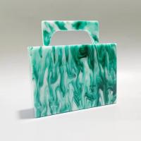 Acrylic hard-surface & Easy Matching Handbag Marbling green PC