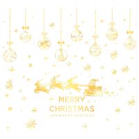 PVC Christmas Wall Stickers for home decoration & christmas design gold PC