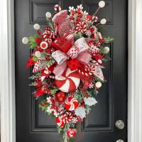 Plastic Christmas Door Hanger for home decoration & christmas design mixed colors PC