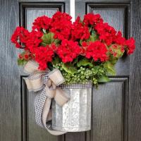 El plastico Percha de puerta de Navidad, floral,  trozo