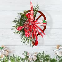 Wood & Plastic Christmas Door Hanger for home decoration & christmas design PC