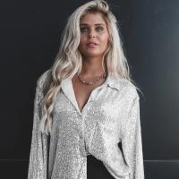 Polyester Women Long Sleeve Blouses & loose PC