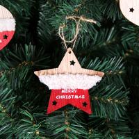 De madera Árbol de Navidad colgando de la decoración, patrón diferente para la elección, más colores para elegir, 4PCs/Bolso,  Bolso