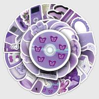 Caoutchouc pvc Autocollant décoratif motif mixte violet et blanc Sac