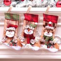 Doek Kerstdecoratie sokken Afgedrukt verschillende kleur en patroon naar keuze stuk