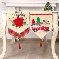 Linen Christmas Table Runner durable & christmas design printed PC