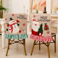 布 クリスマスチェアカバー 刺繍 選択のための異なる色とパターン 一つ