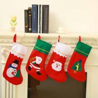 Nichtgewebte Stoffe Weihnachtsdekoration Socken, Zufälliges Muster,  Stück