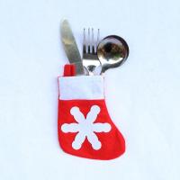 Cloth Christmas Cutlery Bag christmas design snowflake pattern red and white Lot