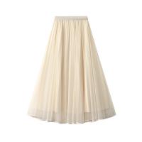 Polyester High Waist Maxi Skirt large hem design patchwork Others : PC