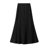 Polyester High Waist Maxi Skirt large hem design patchwork Others PC