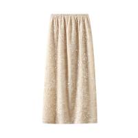 Polyester High Waist Maxi Skirt large hem design patchwork Others : PC
