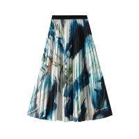 Polyester High Waist Maxi Skirt large hem design Others : PC