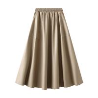 PUレザー マキシ丈スカート パッチワーク 単色 選択のためのより多くの色 : 一つ