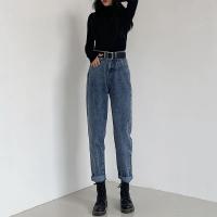 Cotton Slim & Plus Size & High Waist Women Jeans patchwork PC
