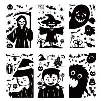 PVC Creative Decorative Sticker Halloween Design Cartoon PC